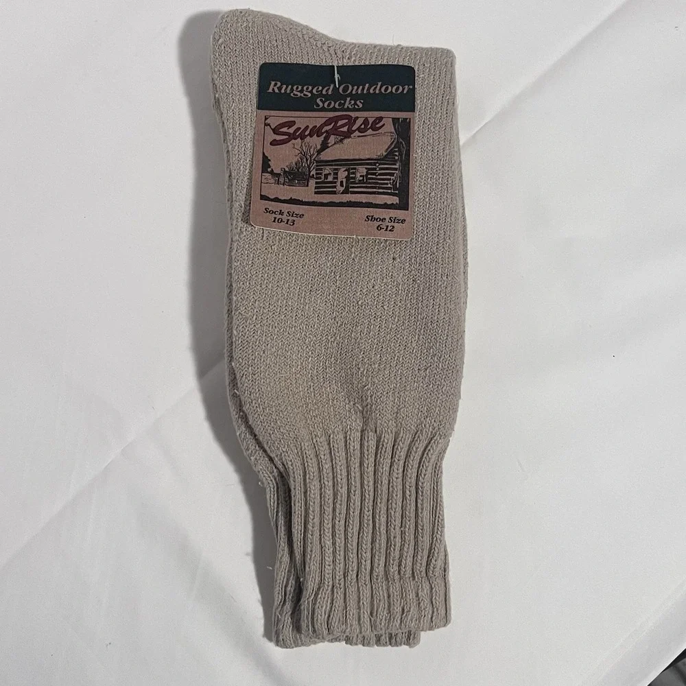 Sunrise Boot Sock Cotton Nylon Blend Socks Hunting Mens Size 10-13 NOS‎ Thermal